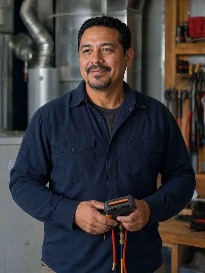 Ray Alvarez, lead HVAC technician