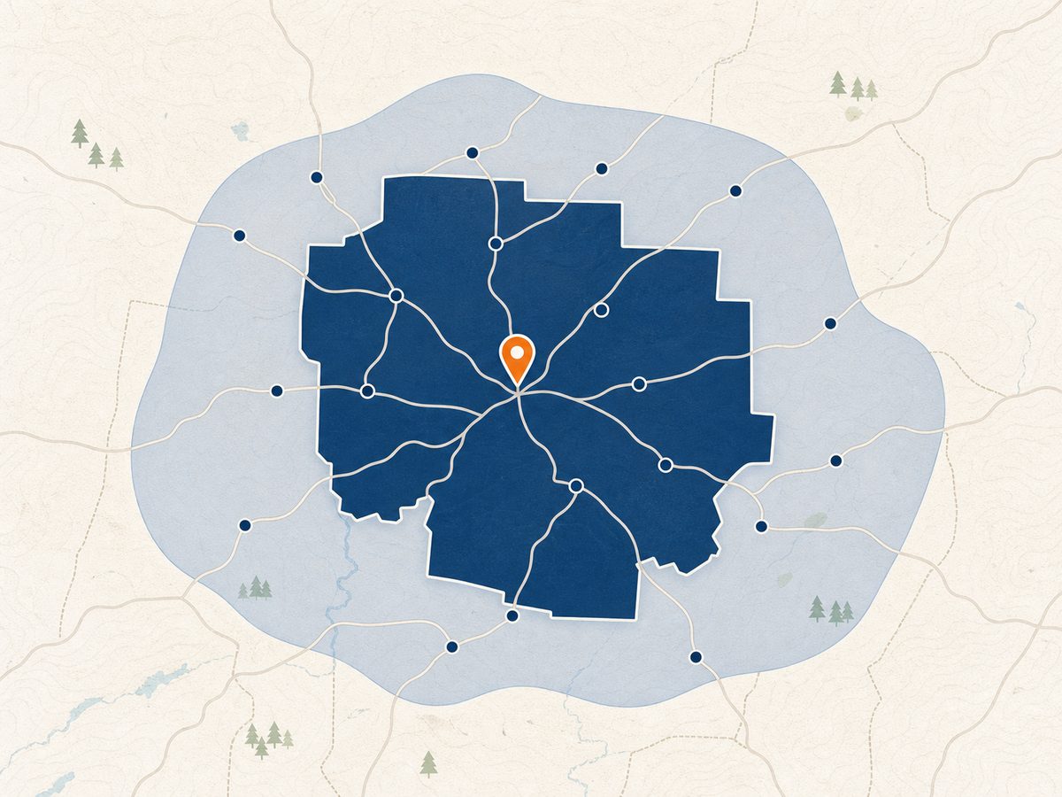 Map of the Springfield and Clark County service area